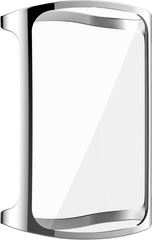 YONO Full Cover Bumper geschikt voor Fitbit Charge 5 / 6 - Siliconen Case Screen Protector Hoesje - Zilver