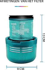 YONO HEPA Filter Set geschikt voor Dyson V11 / V15 / SV14 Steelstofzuiger - Wasbaar met Tool voor Schoonmaken - Stofzuiger Accessoires en Onderdelen - 3 Stuks
