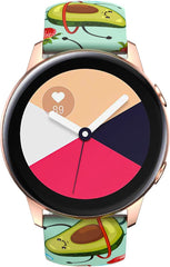 YONO Special Sport Bandje 20mm - Horlogebandje geschikt voor Samsung Galaxy Watch 7/6/5 / Pro / 4 / 3 / Active 2 - Garmin Approach / Forerunner / Venu 2 Plus / SQ / Vivomove - Polar Ignite / Unite – Huawei - Avocado