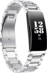 YONO Bandje geschikt voor Fitbit Inspire/HR/2 - RVS Schakel band – Zilver