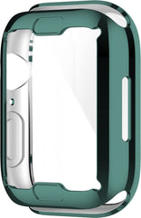 YONO Full Cover Bumper geschikt voor Apple Watch Series 7 / 8 / 9 (45 mm) - Screen Protector Hoesje iWatch - Groen