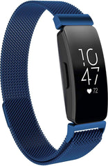 YONO Bandje geschikt voor Fitbit Inspire/HR/2 - Milanees - Blauw – Large