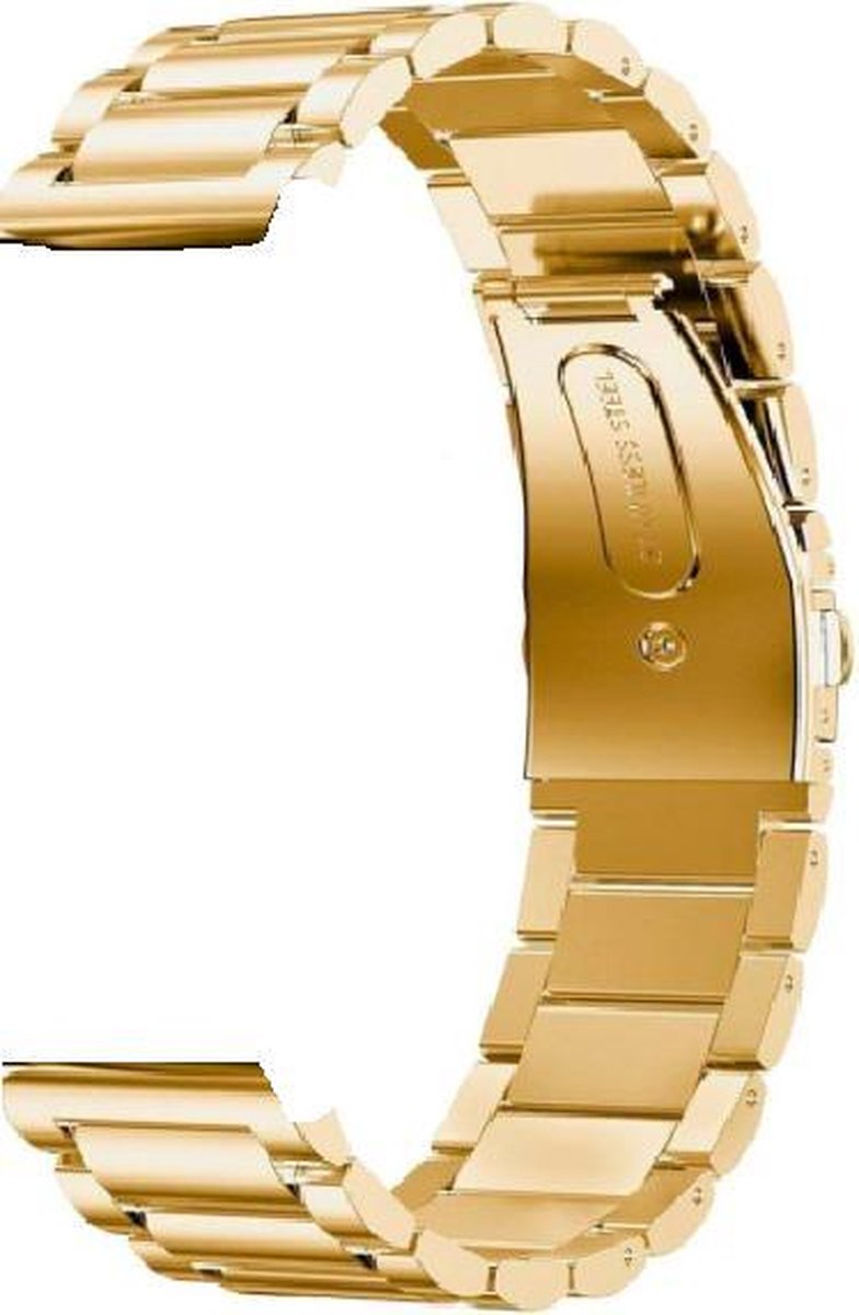 YONO Metalen Bandje Goud geschikt voor Samsung Gear S3 en Galaxy Watch 46mm – Vervangende Schakel Armband