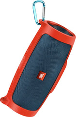 YONO Siliconen Hoes geschikt voor JBL Charge 4 - Case met Draagriem en Clip - Beschermhoes - Rood
