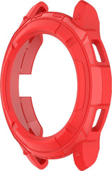 YONO Armor Bumper geschikt voor Samsung Galaxy Watch 4 42mm - Siliconen Case Hoesje met Ringbeschermer - Rood