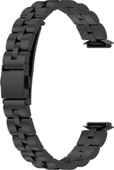 YONO Schakel Bandje geschikt voor Fitbit Luxe - Vervangende RVS Armband - Zwart