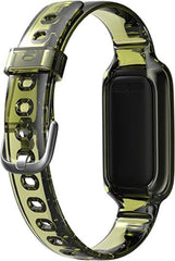 YONO Transparant Bandje geschikt voor Fitbit Luxe - Vervangende Lucent Armband - Geel