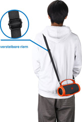 YONO Siliconen Hoes geschikt voor JBL Charge Essential 2 - Case met Draagriem en Handvat - Beschermhoes - Oranje