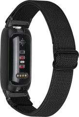 YONO Nylon Stretch Bandje geschikt voor Fitbit Inspire 3 - Zwart