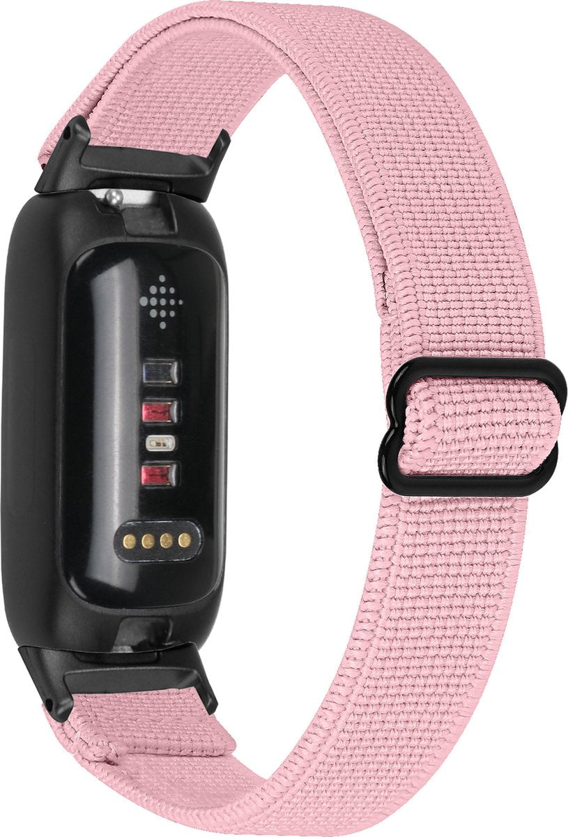 YONO Nylon Stretch Bandje geschikt voor Fitbit Inspire 3 - Roze