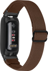 YONO Nylon Stretch Bandje geschikt voor Fitbit Inspire 3 - Bruin