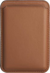 YONO Kaarthouder Leer geschikt voor Apple iPhone 14 / 13 / 12 - Magnetische Pasjeshouder Mag-safe - Leren Wallet - Bruin