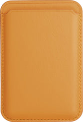 YONO Kaarthouder Leer geschikt voor Apple iPhone 14 / 13 / 12 - Magnetische Pasjeshouder Mag-safe - Leren Wallet - Oranje