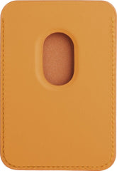 YONO Kaarthouder Leer geschikt voor Apple iPhone 14 / 13 / 12 - Magnetische Pasjeshouder Mag-safe - Leren Wallet - Oranje