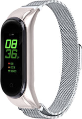 YONO Milanees Bandje geschikt voor Xiaomi Mi Band 4 – Zilver