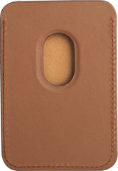 YONO Kaarthouder Leer geschikt voor Apple iPhone 14 / 13 / 12 - Magnetische Pasjeshouder Mag-safe - Leren Wallet - Bruin