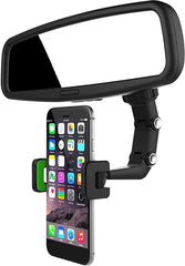 YONO Telefoonhouder Auto Spiegel - Smartphone Houder Universeel en Verstelbaar - GSM Autohouder - Zwart