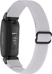 YONO Bandje geschikt voor Fitbit Inspire 2 - Nylon Stretch - Grijs