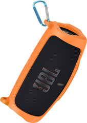 YONO Siliconen Hoes geschikt voor JBL Charge 5 – Case met Draagriem en Clip – Beschermhoes - Oranje