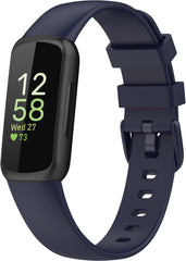 YONO Siliconen Bandje geschikt voor Fitbit Inspire 3 - Donkerblauw - Small