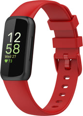YONO Siliconen Bandje geschikt voor Fitbit Inspire 3 - Rood - Large