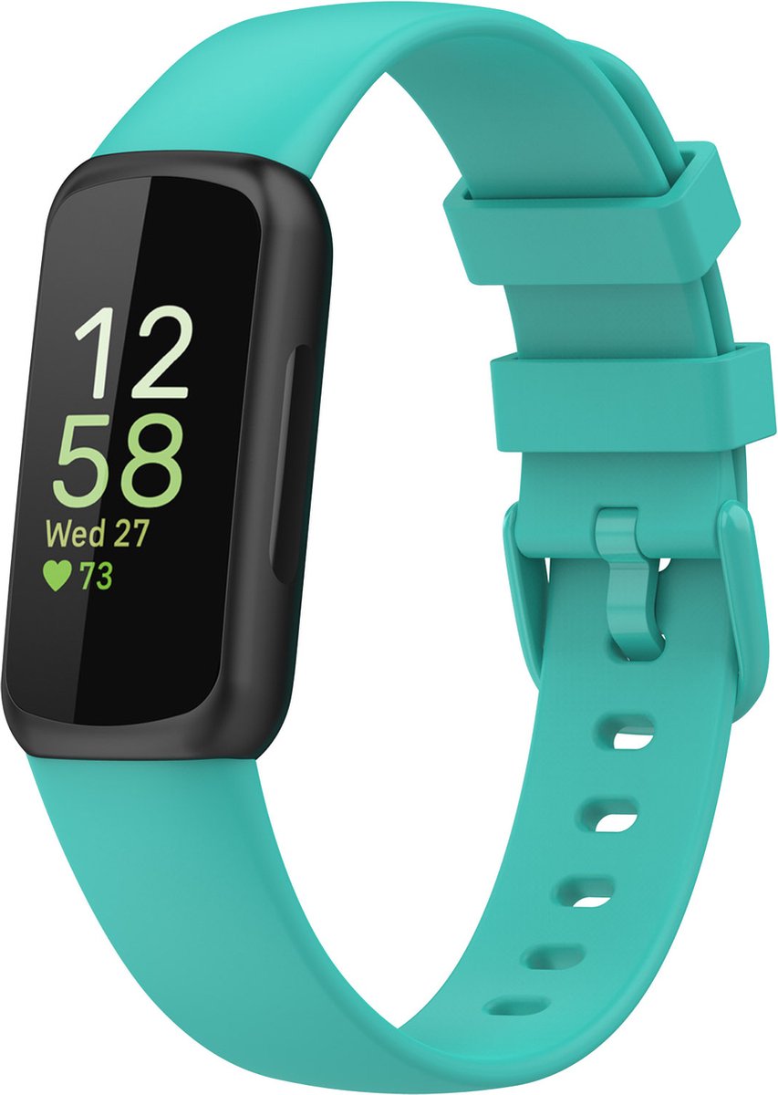YONO Siliconen Bandje geschikt voor Fitbit Inspire 3 - Turquoise - Large