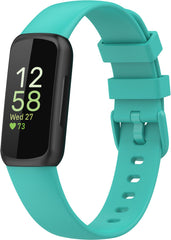 YONO Siliconen Bandje geschikt voor Fitbit Inspire 3 - Turquoise - Large