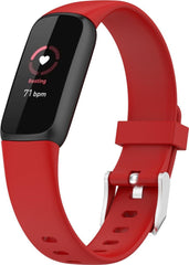 YONO Siliconen Bandje geschikt voor Fitbit Luxe - Rood - Small
