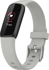 YONO Siliconen Bandje geschikt voor Fitbit Luxe - Grijs - Large