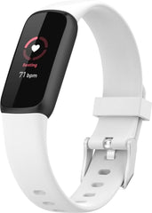 YONO Siliconen Bandje geschikt voor Fitbit Luxe - Wit - Small