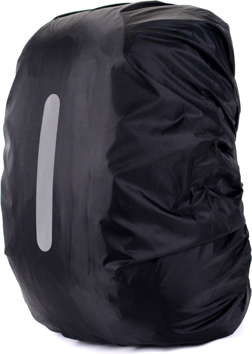 YONO Regenhoes Backpack Waterdicht - Reflecterende Rugzak Hoes Vliegtuig - 71 tot 80 Liter - Zwart - XXL