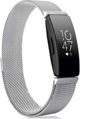 YONO Bandje geschikt voor Fitbit Inspire/HR/2 - Milanees - Zilver – Large