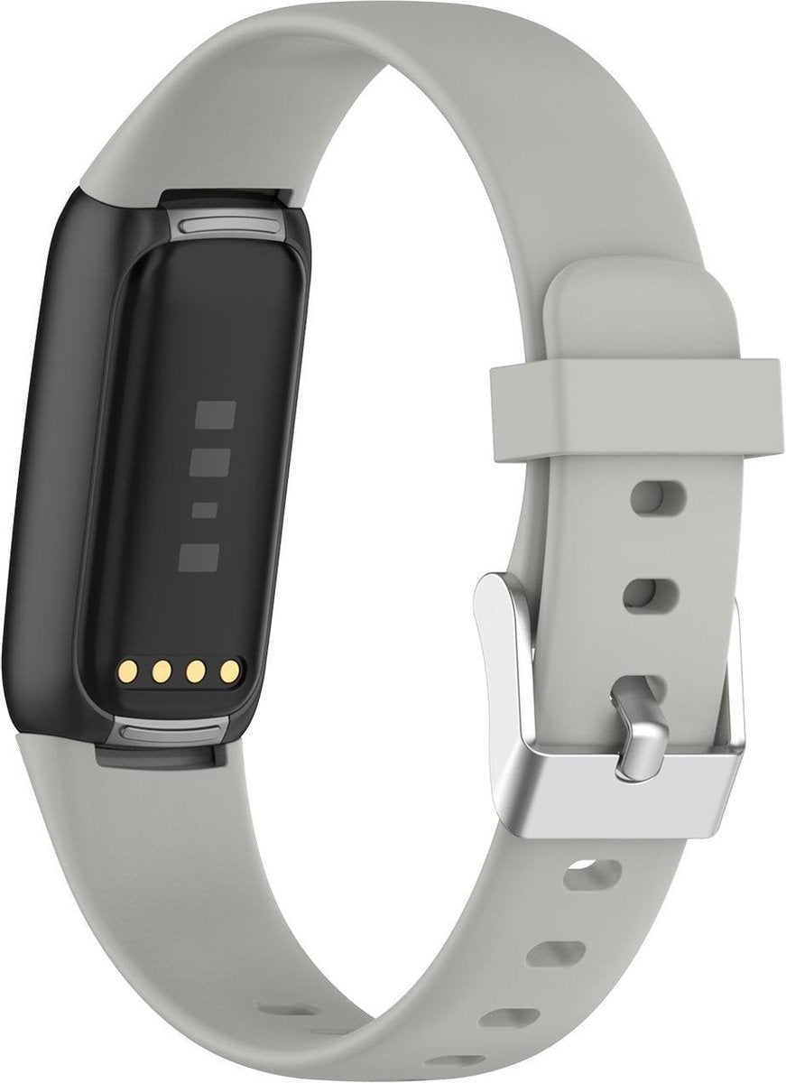 YONO Siliconen Bandje geschikt voor Fitbit Luxe - Grijs - Large