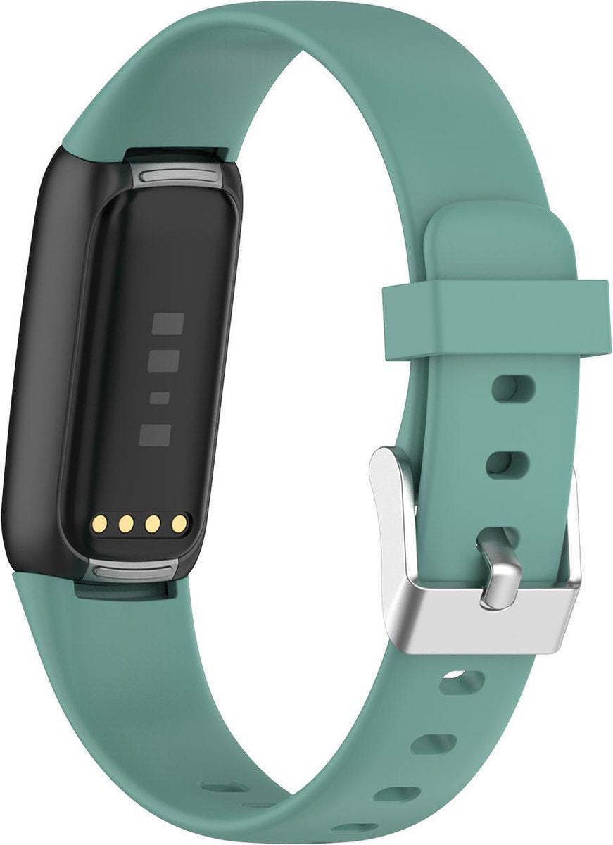 YONO Siliconen Bandje geschikt voor Fitbit Luxe - Leisteen - Large