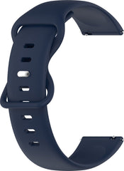 YONO Siliconen Soft Bandje 20mm - Horlogebandje geschikt voor Samsung Galaxy Watch 7/6/5 / Pro / 4 / 3 / Active 2 - Garmin Approach / Forerunner / Venu 2 Plus / SQ / Vivomove - Polar Ignite / Unite – Huawei - Donkerblauw - Small