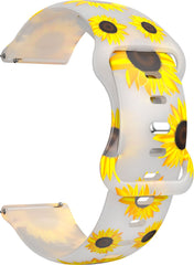 YONO Special Sport Bandje 20mm - Horlogebandje geschikt voor Samsung Galaxy Watch 7/6/5 / Pro / 4 / 3 / Active 2 - Polar Ignite / Unite – Huawei - Sunflower