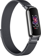 YONO Milanees Bandje geschikt voor Fitbit Inspire 3 - Stalen Milanese Band - Horlogeband / Polsband / Armband - Zwart