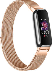YONO Milanees Bandje geschikt voor Fitbit Inspire 3 - Stalen Milanese Band - Horlogeband / Polsband / Armband - Rose Gold