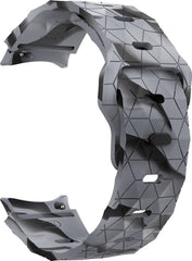 YONO Hexagon Bandje 20mm - Horlogebandje geschikt voor Samsung Galaxy Watch 7/6/5/4 (40/43/44/47mm Classic & Pro) - Camouflage Grijs