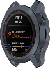 YONO Bumper geschikt voor Garmin Fenix 7S - Siliconen Hoesje - Bescherming Case - Donkergrijs