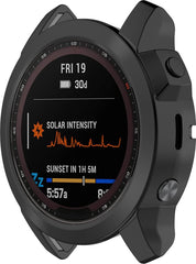 YONO Bumper geschikt voor Garmin Fenix 7X - Siliconen Hoesje - Bescherming Case - Zwart