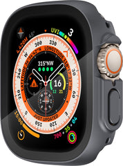 YONO Screen Protector Bumper geschikt voor Apple Watch Ultra (49mm) - Full Cover Case - Hoesje - Grijs