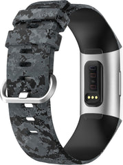 YONO Bandje geschikt voor Fitbit Charge 4/3 – Siliconen – Camouflage – Small