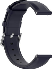 YONO Vacca Leer Bandje 20mm - Leren Horlogebandje geschikt voor Samsung Galaxy Watch 7 / 6 / 5 / Pro / 4 / 3 / Active 2 - Polar Ignite / Unite – Huawei – Donkerblauw