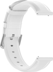 YONO Vacca Leer Bandje 20mm - Leren Horlogebandje geschikt voor Samsung Galaxy Watch 7 / 6 / 5 / Pro / 4 / 3 / Active 2 - Polar Ignite / Unite – Huawei – Wit