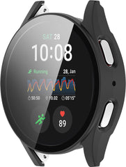 YONO Hoesje geschikt voor Samsung Galaxy Watch 7 - 44mm - Screen Protector Bumper Case - Zwart