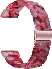 YONO Resin Schakel Bandje 20mm - Horlogebandje geschikt voor Samsung Galaxy Watch 7/6/5 / Pro / 4 / 3 / Active 2 - Polar Ignite / Unite – Huawei - Rose