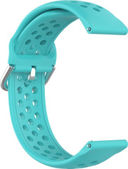 YONO Sport Air Bandje 20mm - Horlogebandje geschikt voor Samsung Galaxy Watch 7/6/5 / Pro / 4 / 3 / Active 2 - Garmin Approach / Forerunner / Venu 2 Plus / SQ / Vivomove - Polar Ignite / Unite – Huawei - Turquoise