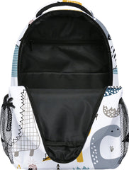 YONO Kinder Rugzak Dino - Rugtas voor Jongens en Meisjes - Kleuter - Peuter - Schooltas Basisschool - 7.5 L - Dinosaurus Wit