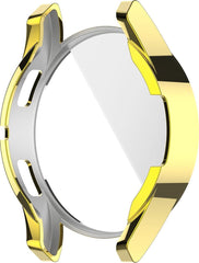 YONO Full Cover Bumper geschikt voor Samsung Galaxy Watch 4 40mm - Siliconen Case Screenprotector Hoesje - Goud